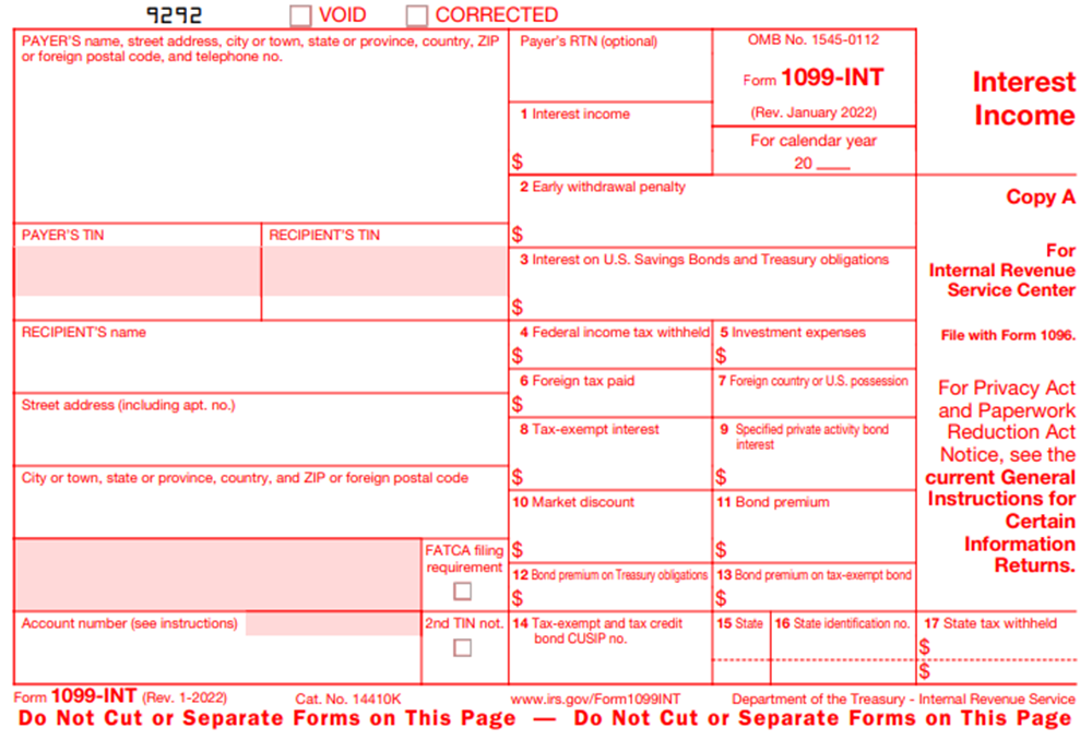 Form 1099 INT