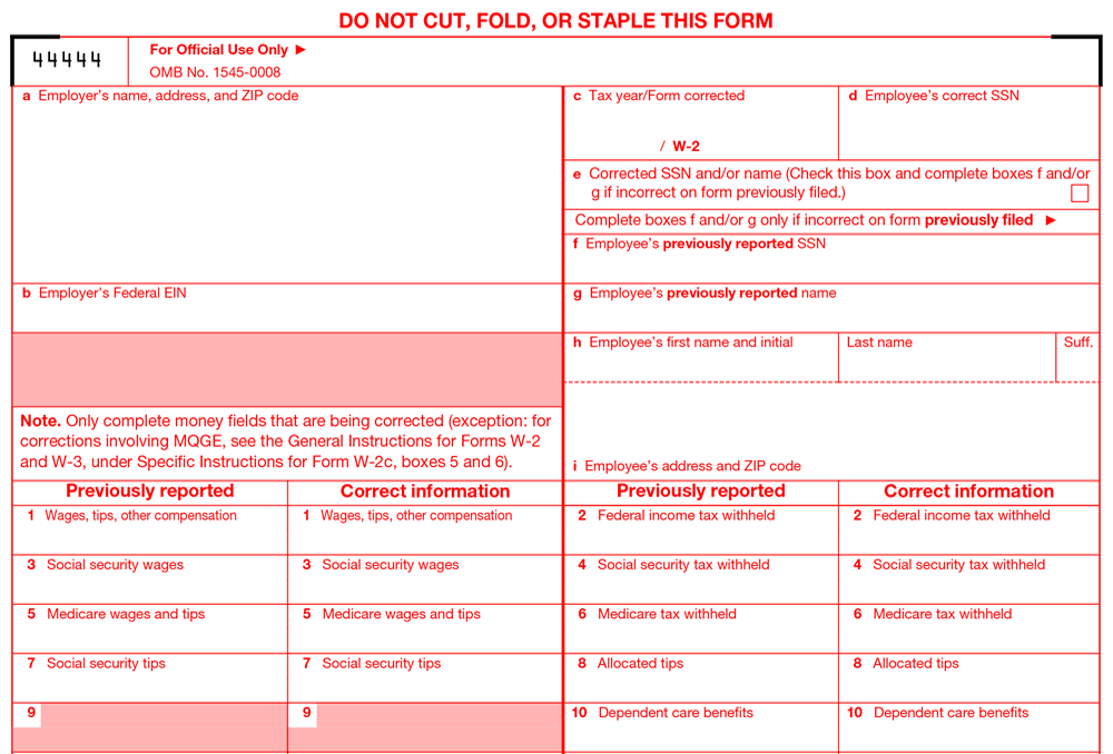 Form W-2C